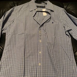 Polo Casual Button Down - Blue/White - Medium